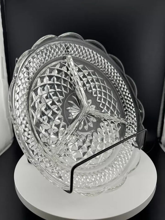Vintage Anchor Hocking Wexford 3-Section Relish Dish