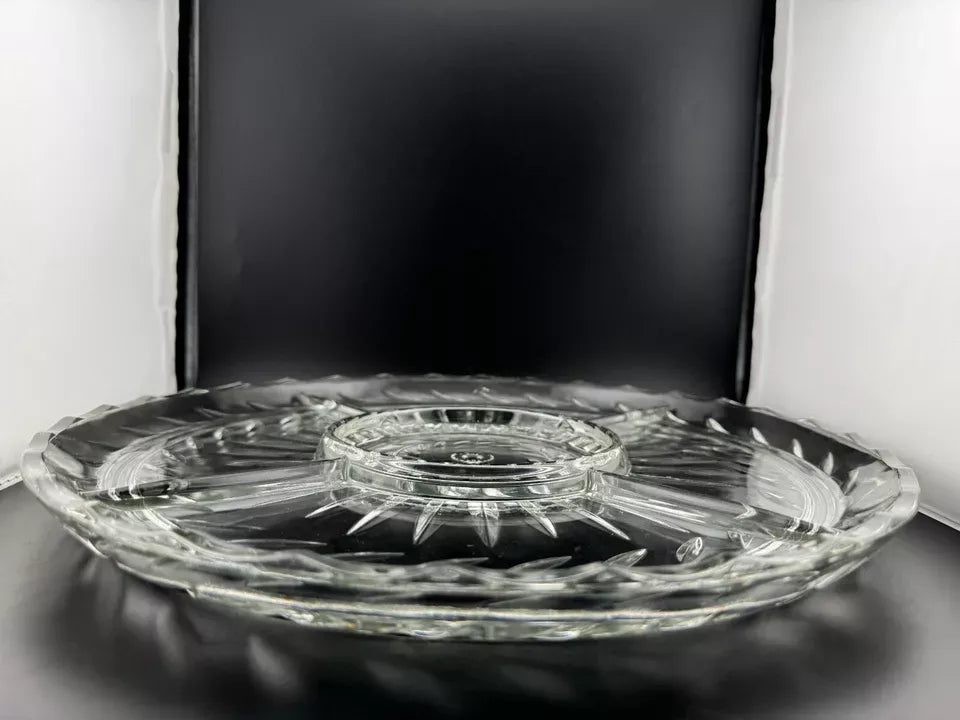 Vintage Indiana Glass Laurel Leaf Pattern 4 Part Relish Tray