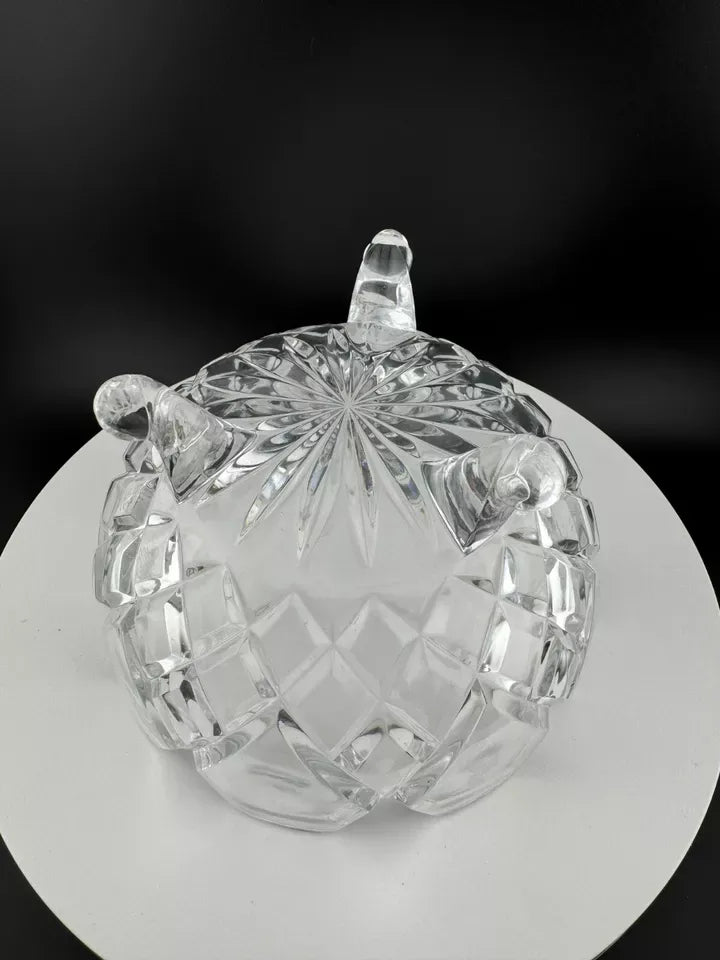 The European Collection Lead Crystal Footed & Lidded Candy or Nut Bowl