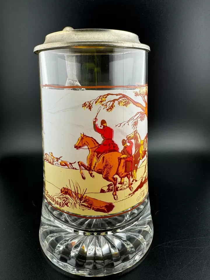 "The Game Shoot" Foxhunting Theme Beer Stein by FIYE Italy