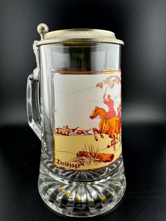 "The Game Shoot" Foxhunting Theme Beer Stein by FIYE Italy