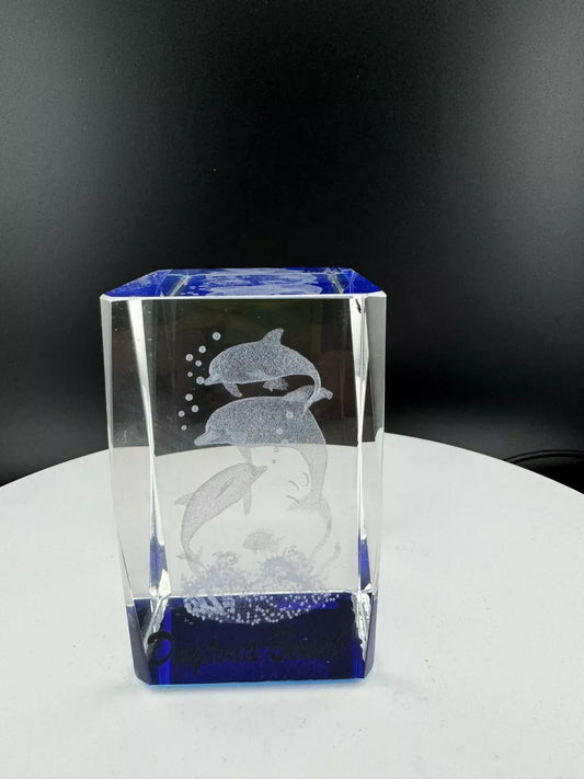 Daytona Beach Etched Glass Dolphin Souvenir