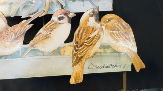Metal 6 Candle Stand with Bird Motif by Marjolin Bastin
