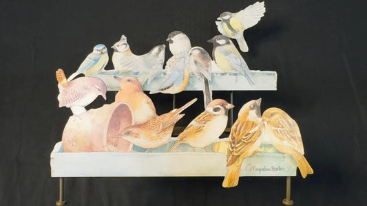 Metal 6 Candle Stand with Bird Motif by Marjolin Bastin