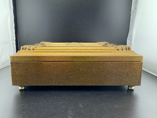 Golden Holiday Musical Jewelry Box
