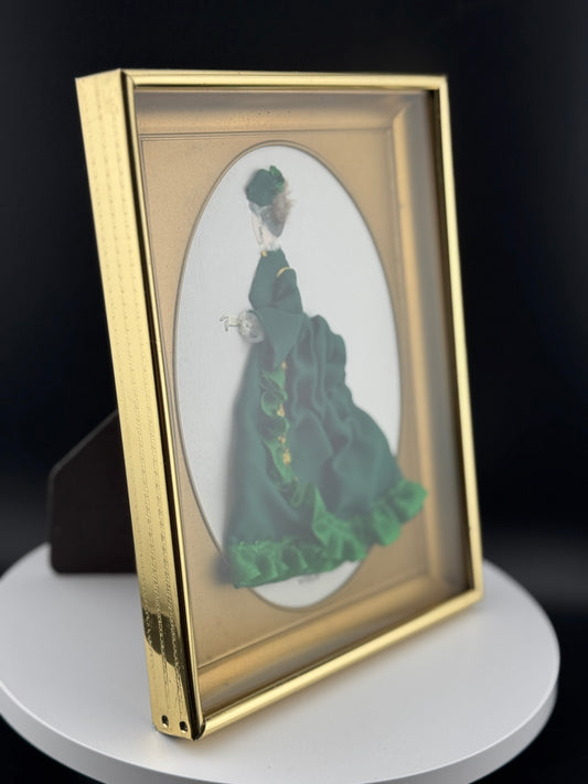 Victorian Woman Diorama - Green