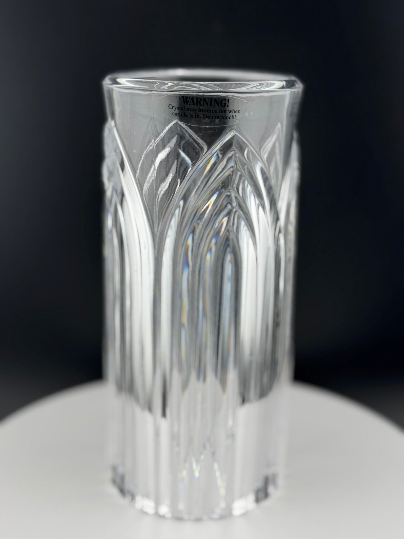 Vintage 24% Lead Crystal Chimney Candle Shade