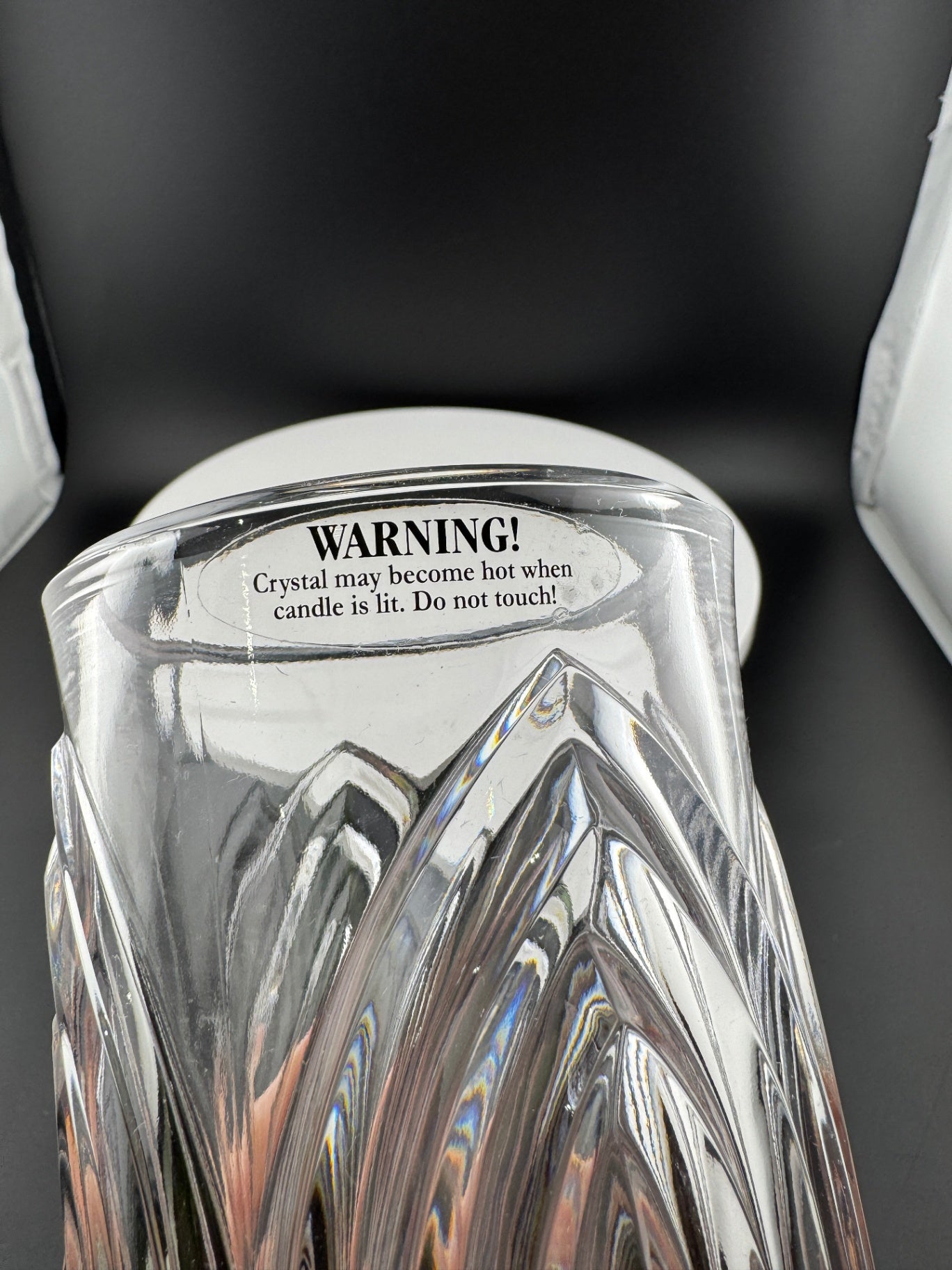 Vintage 24% Lead Crystal Chimney Candle Shade