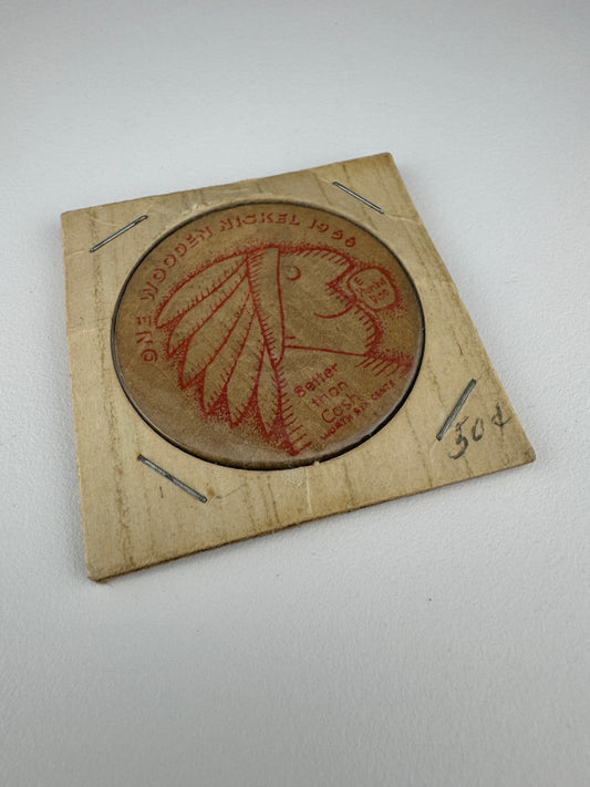 1966 Sinclair Products Wooden Nickel