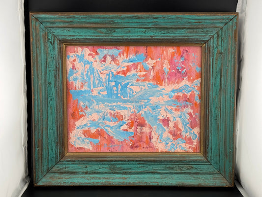 Original Framed Acrylic Painting "Blue Horse" by Guy Avery