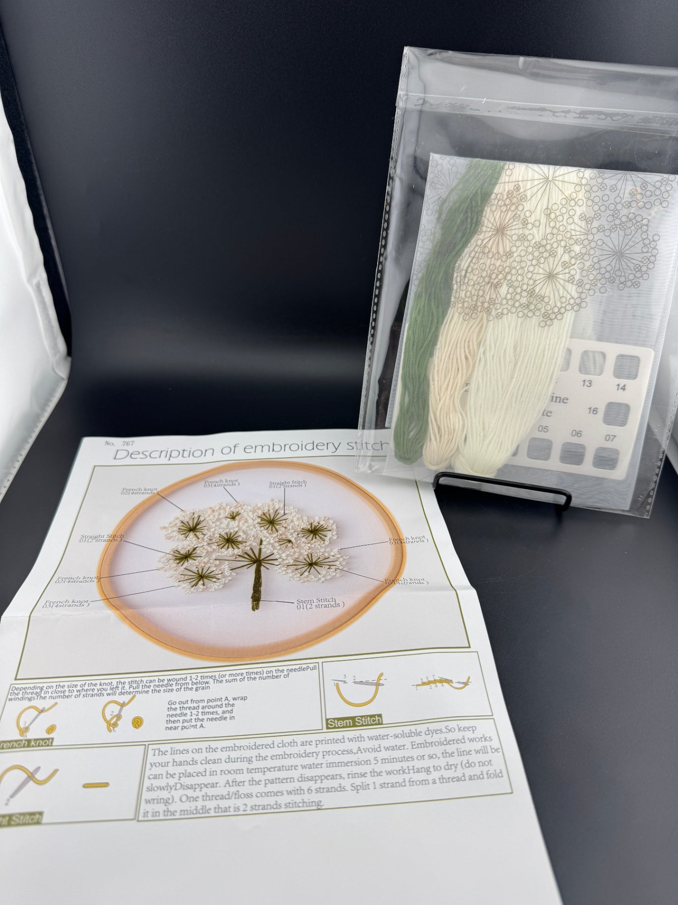New Queen Anne's Lace Floral Embroidery Kit - No. 767