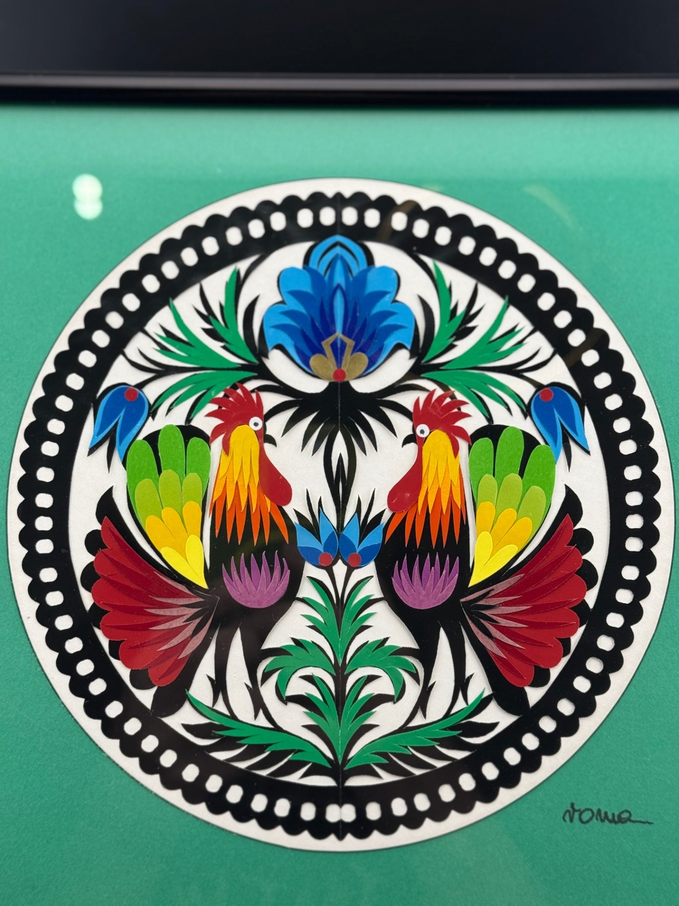 Roma's Polish Paper Cut-Outs Rooster Art