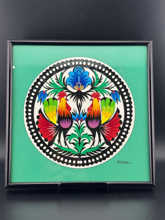 Roma's Polish Paper Cut-Outs Rooster Art