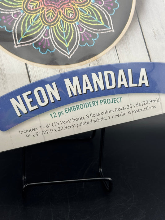 New Neon Mandala 6" Hoop Embroidery Kit - #49808