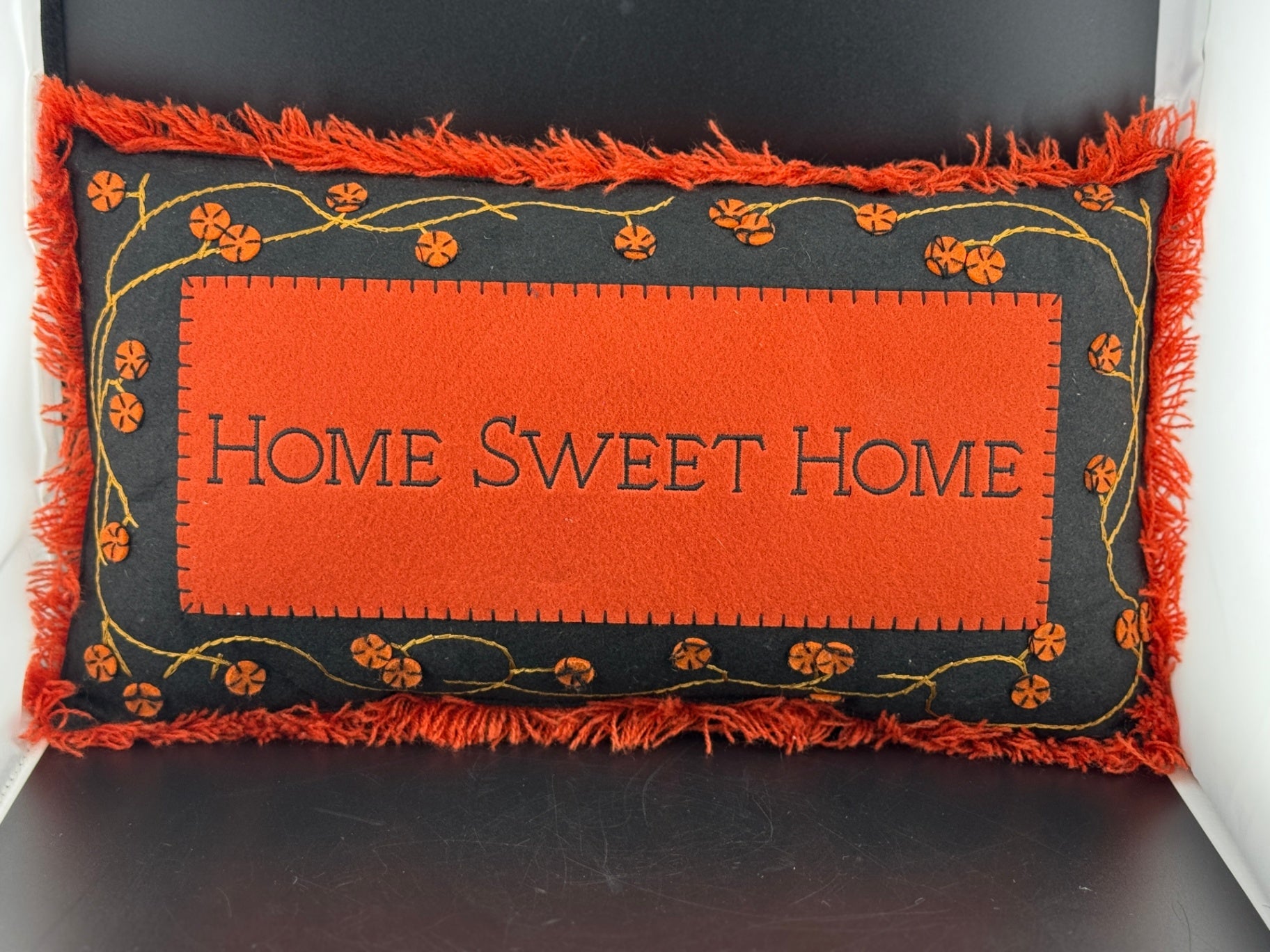 Home Sweet Home Felt Accent Pillow
