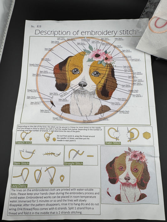 New Dog Embroidery Kit - Beagle - No. 816
