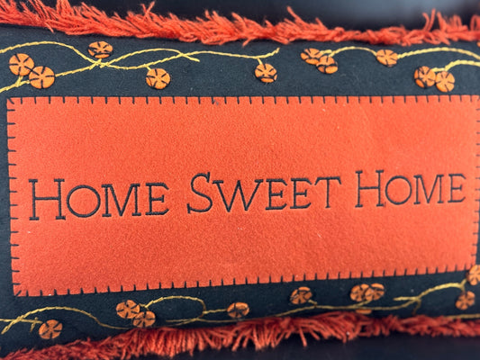 Home Sweet Home Felt Accent Pillow