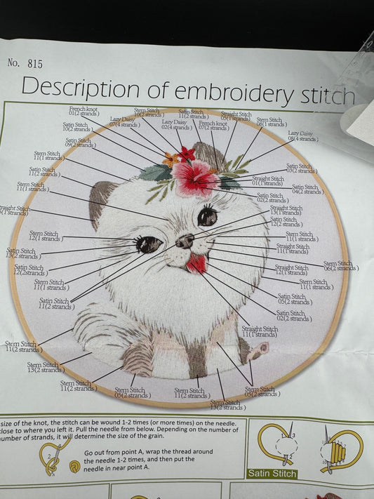 New Dog Embroidery Kit - Pomeranian - No. 815