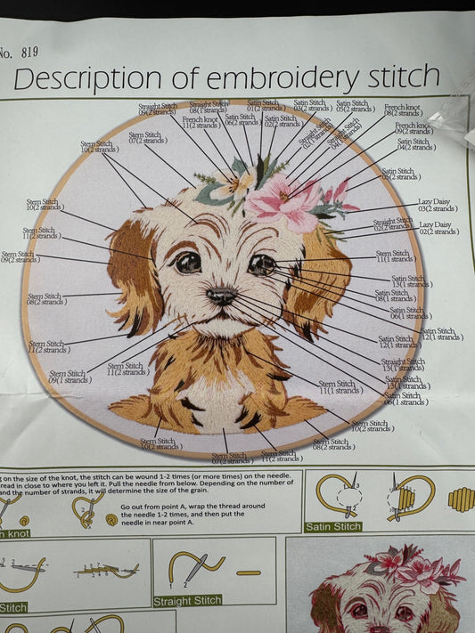 New Dog Embroidery Kit - Cocker Spaniel - No. 819