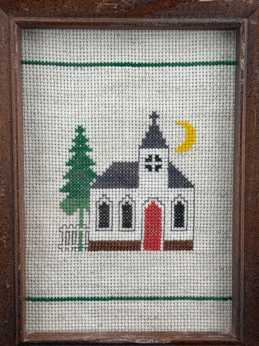 Little White Church Cross Stitch