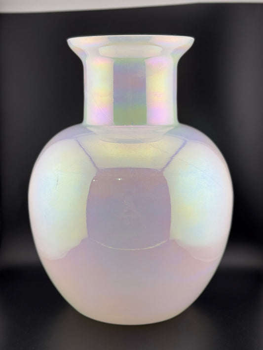 American Hand Blown Glass Opalescent Vase
