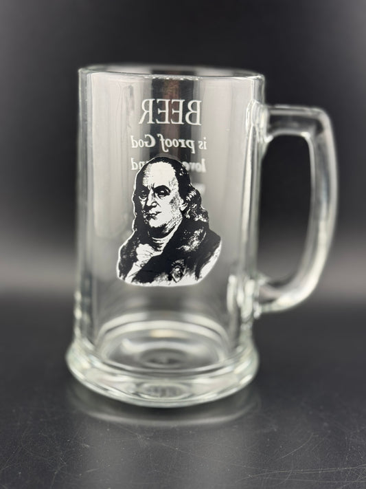 Benjamin Franklin Quote Beer Mug