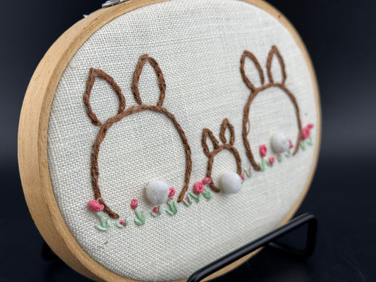 Handmade Framed Bunny Embroidery