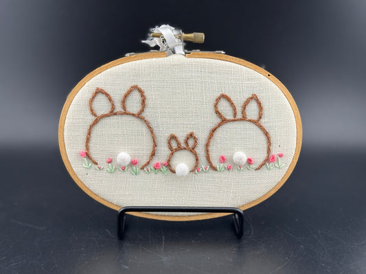 Handmade Framed Bunny Embroidery