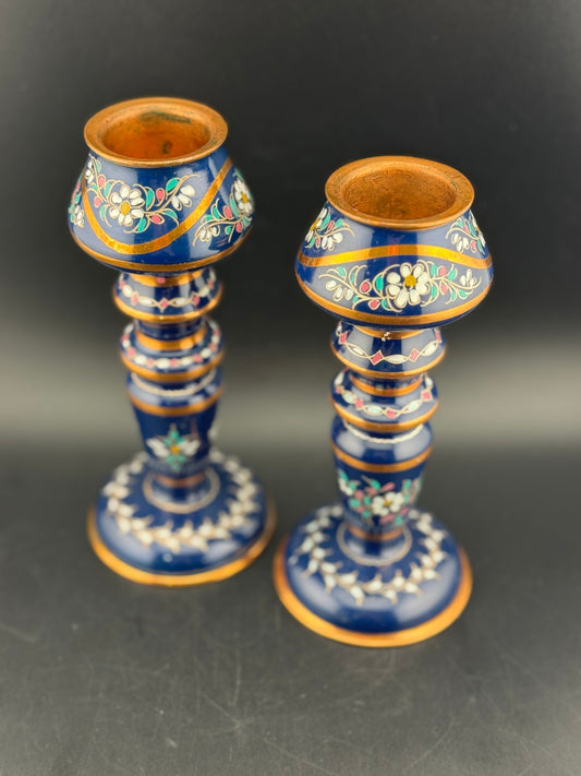Set of Boho Candlesticks by Silver Touch