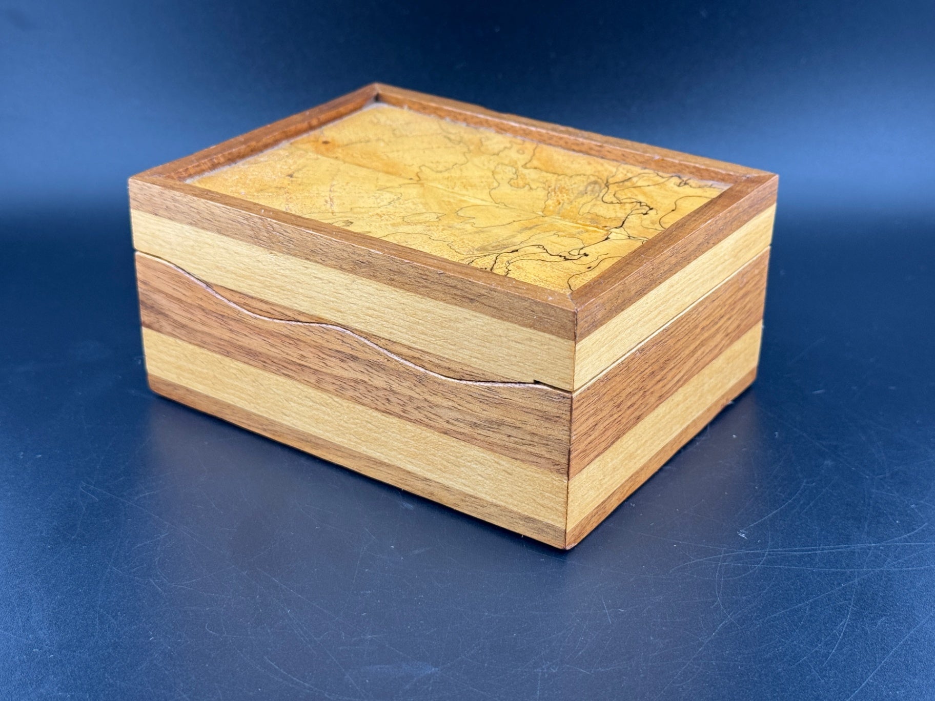 Spalted Maple & Black Walnut Trinket Box