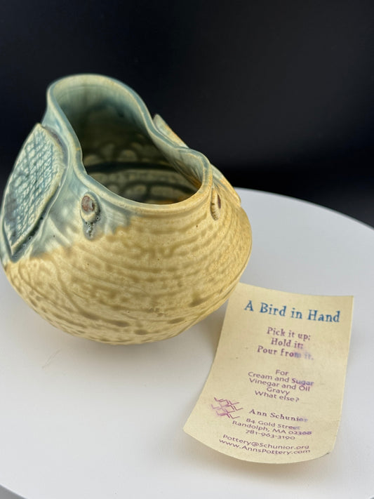 "A Bird in Hand" Pottery Bowl