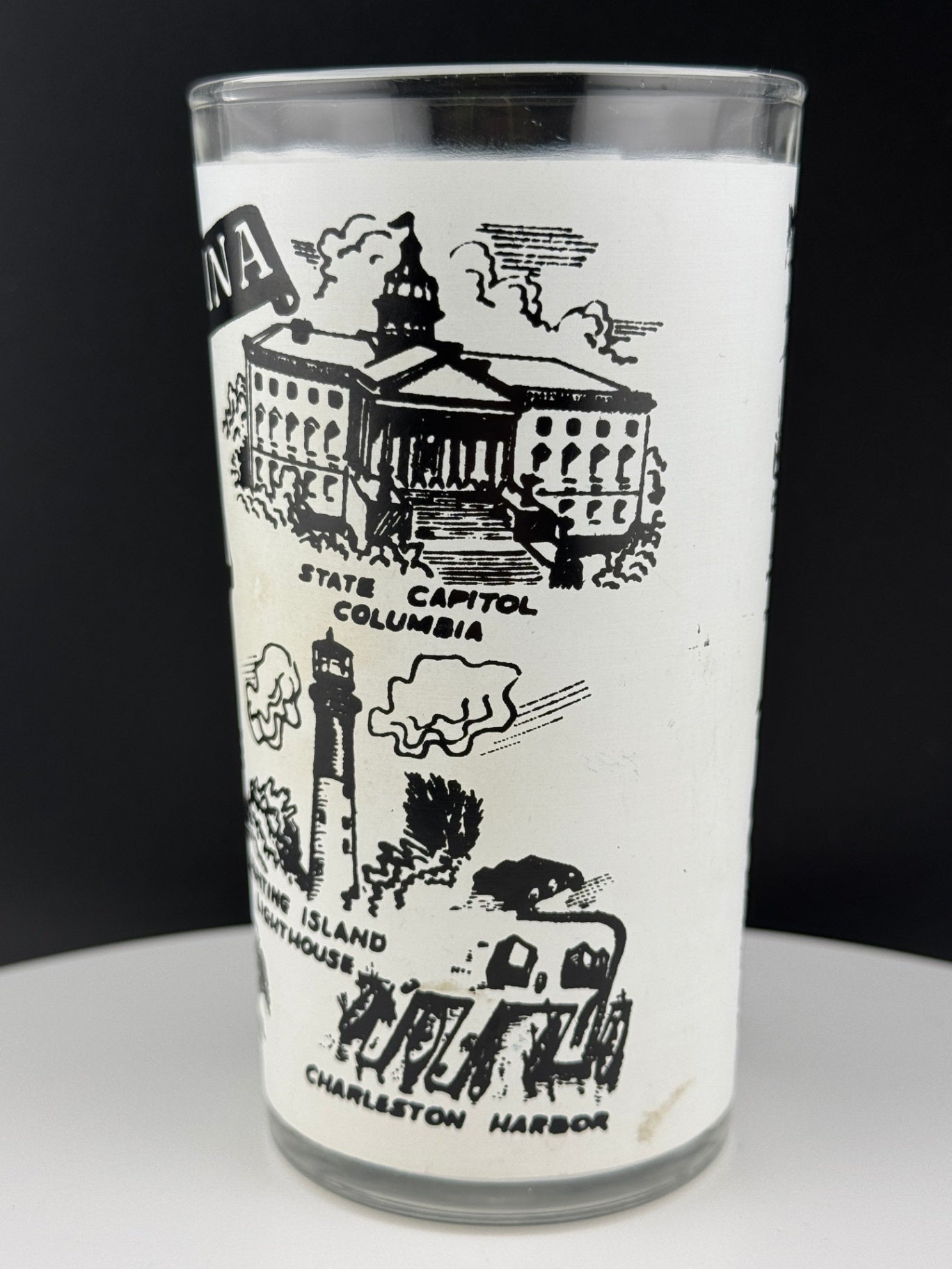 Vintage South Carolina State Souvenir Glass