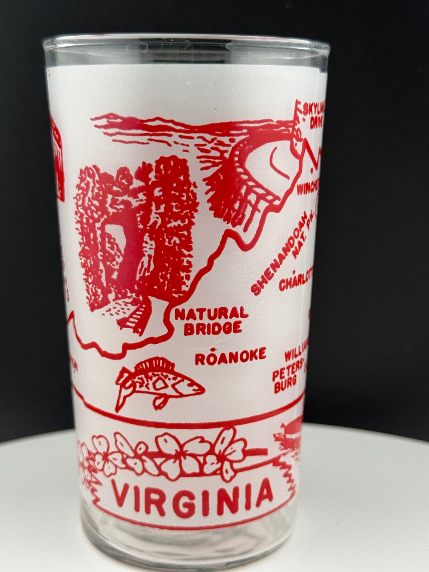 Vintage Virginia State Souvenir Glass