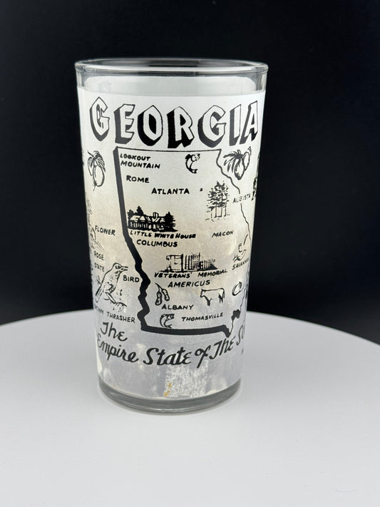 Vintage Georgia State Souvenir Glass