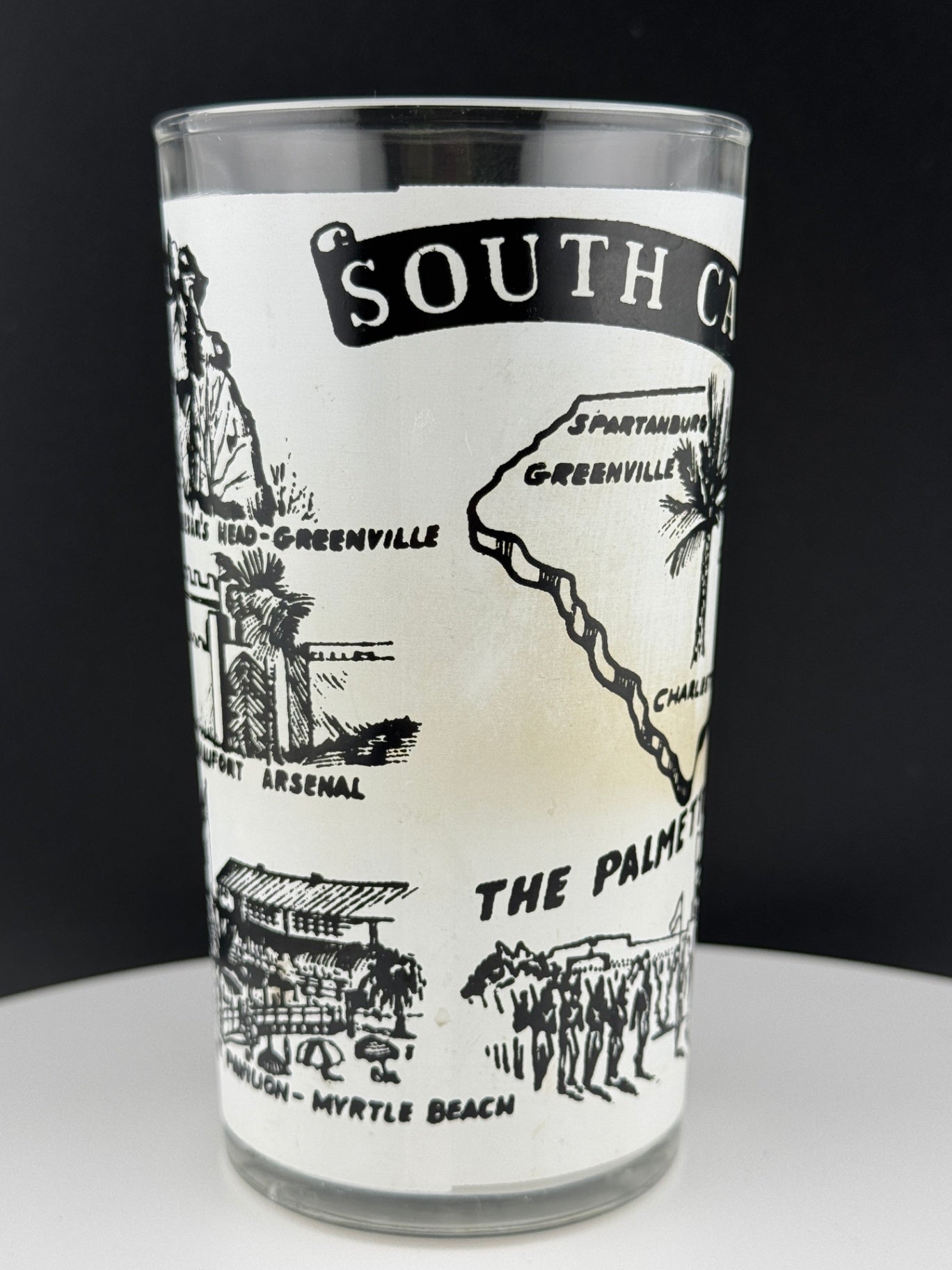 Vintage South Carolina State Souvenir Glass