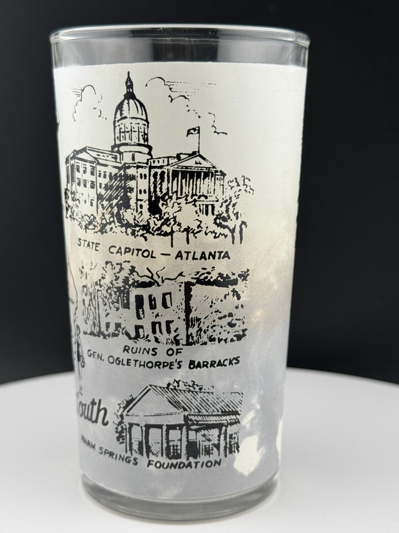 Vintage Georgia State Souvenir Glass