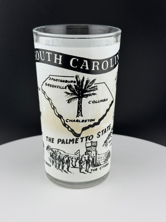 Vintage South Carolina State Souvenir Glass