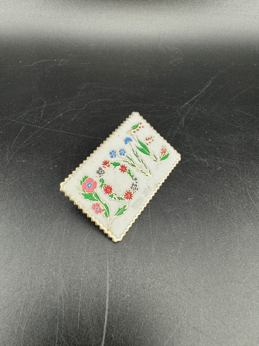1982 "LOVE" Postal Stamp Enamel Pin