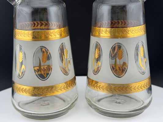 Pair of Mid Century Anchor Hocking Oil/Vinegar Bottles