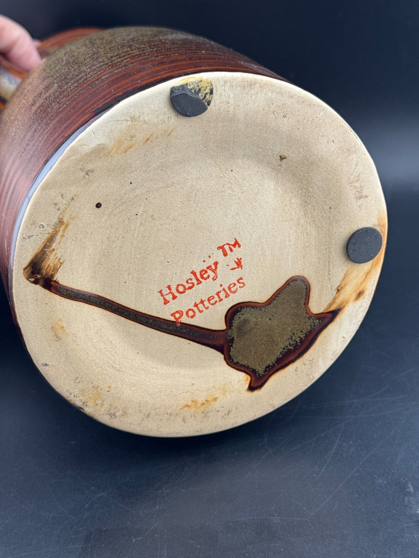 Vintage Hosley Pottery Two-Handle Urn Vase