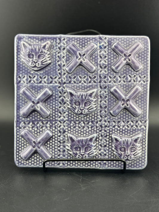 Ceramic "Cat Tac Toe" Wall Art