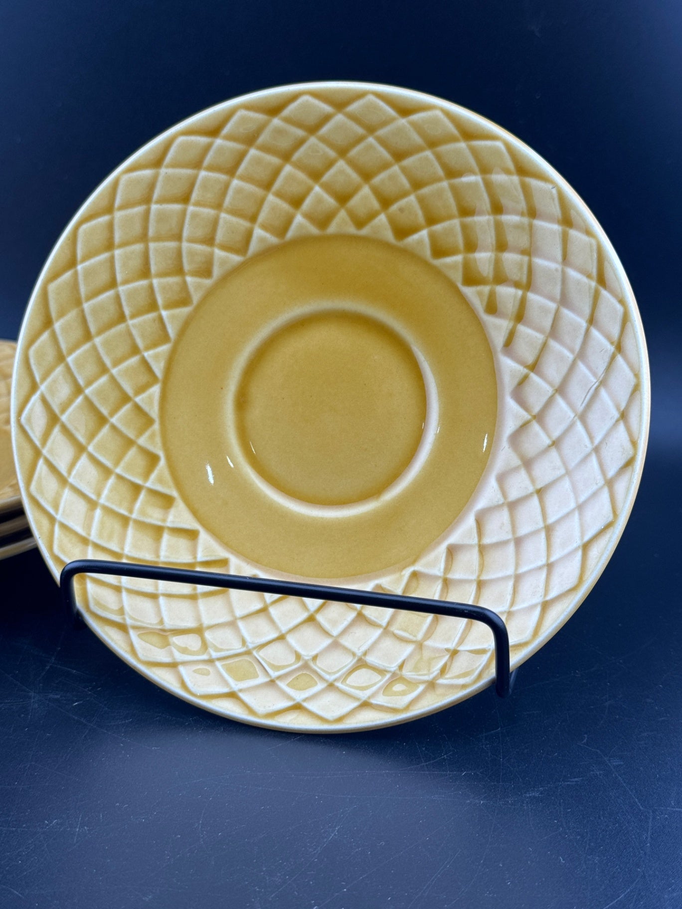 Set of 4 Gold Medallion Saucers by Enoch Wedgewood