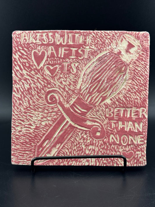 Kitschy Ceramic Trivet/Art