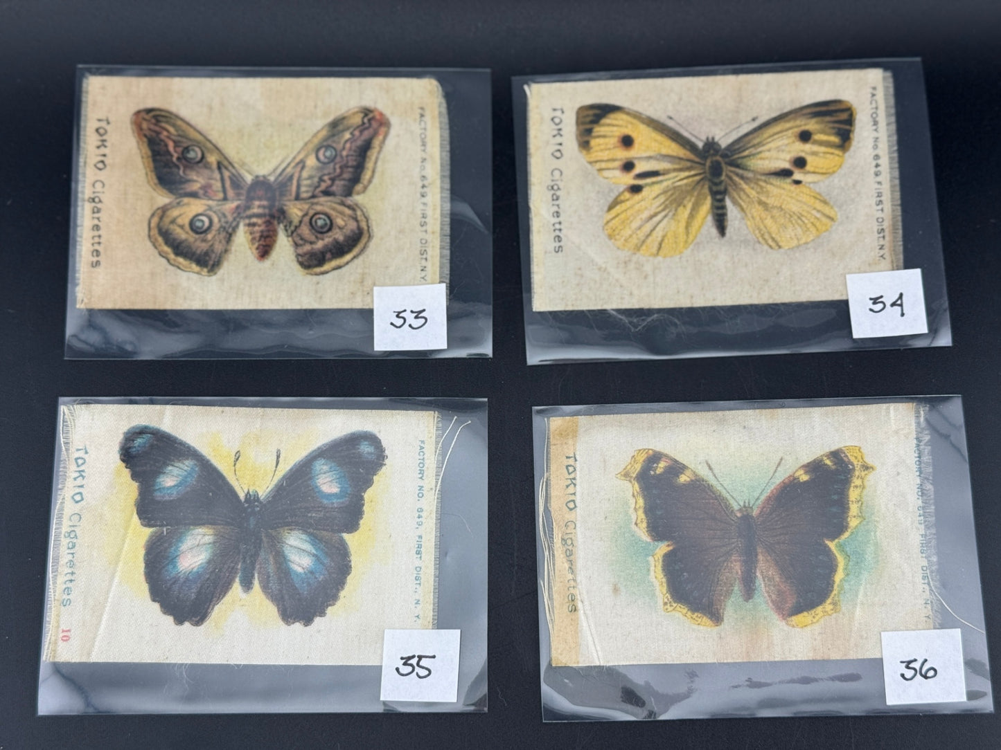 Assorted Antique Tokio Cigarettes Butterfly & Moth Silks