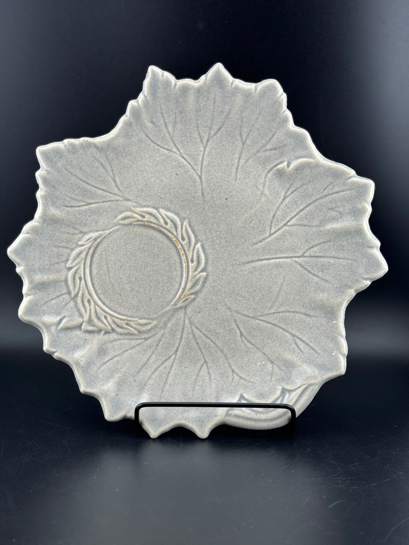 Woodfield Dove Gray Plate for Tea & Toast Snack Set by Steubenville