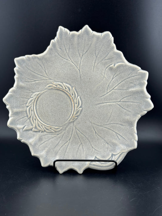 Woodfield Dove Gray Plate for Tea & Toast Snack Set by Steubenville