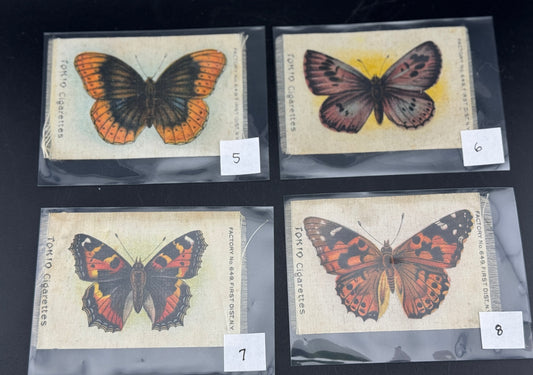 Assorted Antique Tokio Cigarettes Butterfly & Moth Silks