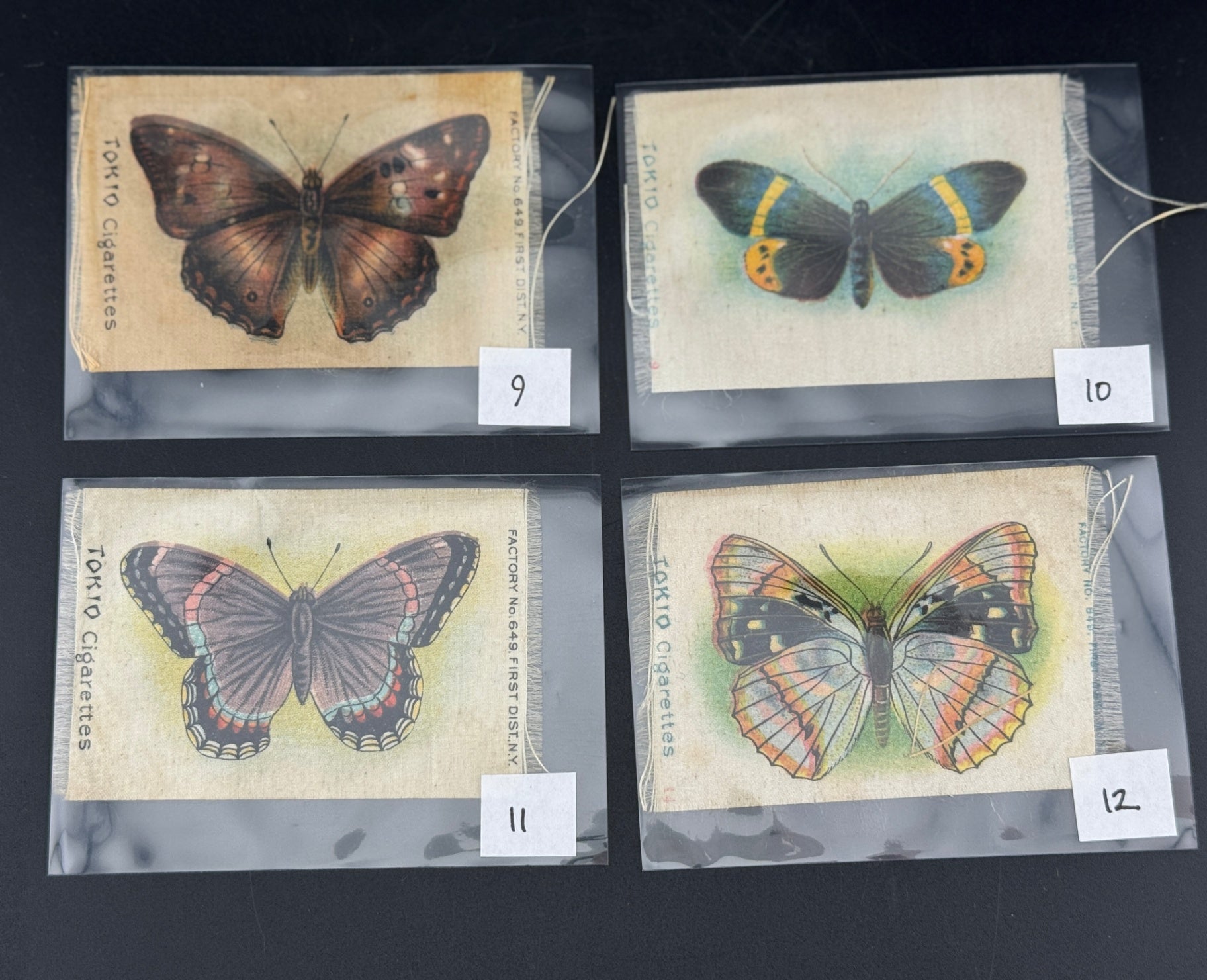 Assorted Antique Tokio Cigarettes Butterfly & Moth Silks