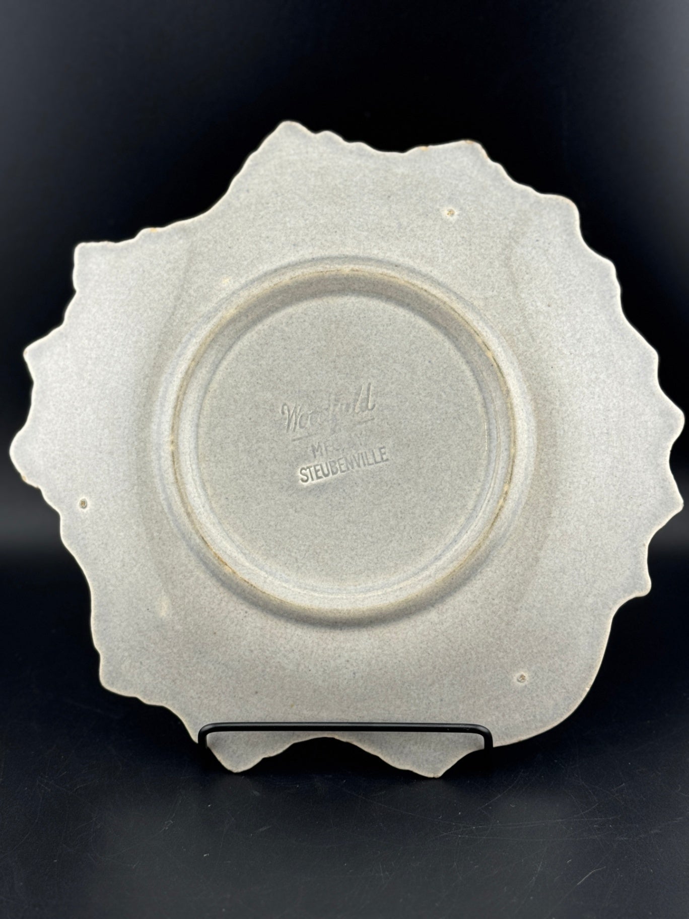 Woodfield Dove Gray Plate for Tea & Toast Snack Set by Steubenville