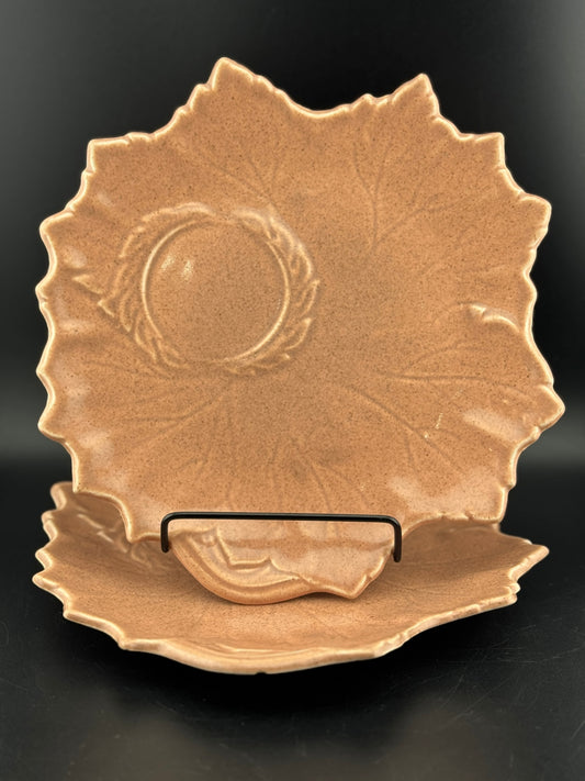 Woodfield Salmon Pink Plate for Tea & Toast Snack Set by Steubenville